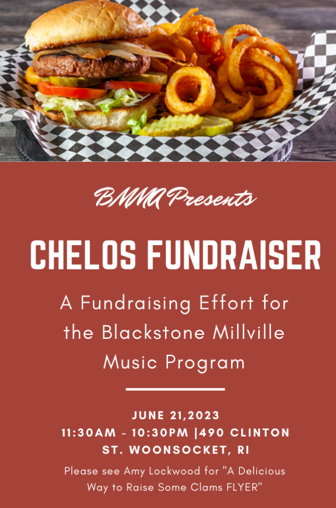 Chelo's Fundraiser to benefit the Blackstone-Millville Music Program